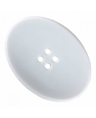 polyamide button oval with four  holes - Size: 23mm - Color: white - Art.No. 331208