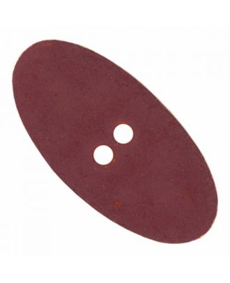 oval-shaped polyamide button vintage look, two holes - Size: 55mm - Color: winered - Art.No. 455809