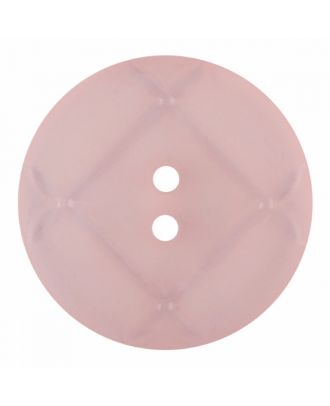 acrylic glass button round shape with matt surface and 2 holes - Size: 23mm - Color: pink - Art.-Nr.: 346856
