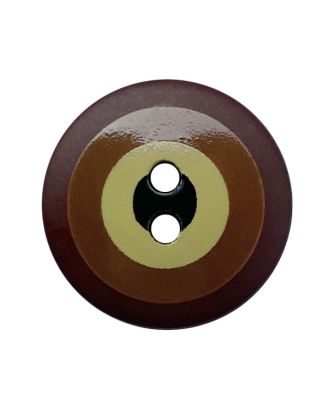 Kaffe Fassett button polyamide round shape printed with 2 holes - Size: 20mm - Color: brown - Art.No.: 301043