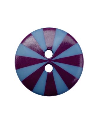 Kaffe Fassett button polyamide round shape printed with 2 holes - Size: 15mm - Color: blue - Art.No.: 261491