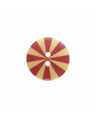 Kaffe Fassett Button “Radiate”, polyamide round shape 2 holes - Size: 20mm - Color: yellow/pink - Art.-Nr.: 300988