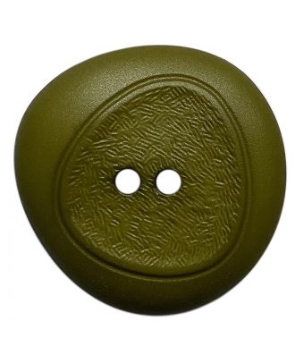 polyamide button with fine structure and 2 holes - Size: 18mm - Color: khaki - Art.No.: 318826