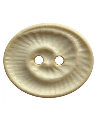 polyamide button oval-shaped with 2 holes - Size: 18mm - Color: hellbeige - Art.No.: 318830