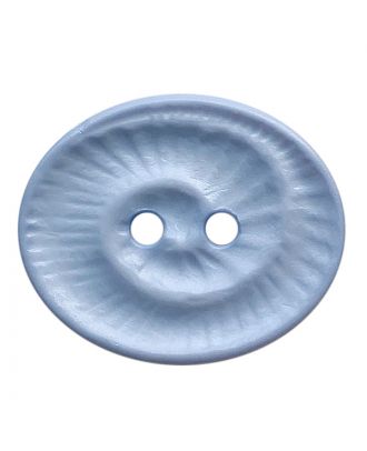 polyamide button oval-shaped with 2 holes - Size: 23mm - Color: hellblau - Art.No.: 348821