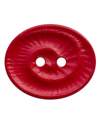 polyamide button oval-shaped with 2 holes - Size: 18mm - Color: rot - Art.No.: 318837