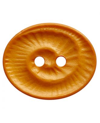 polyamide button oval-shaped with 2 holes - Size: 18mm - Color: orange - Art.No.: 318839