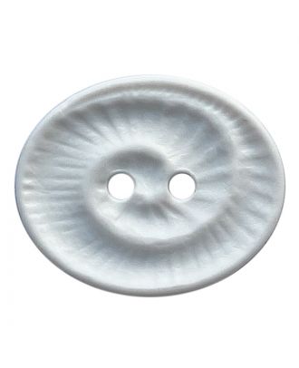 polyamide button oval-shaped with 2 holes - Size: 23mm - Color: weiß - Art.No.: 341398