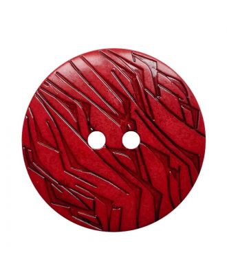 polyamide button round shape with black lacquer and 2 holes - Size: 23mm - Color: rot - Art.No.: 342035