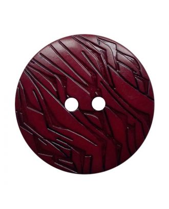 polyamide button round shape with black lacquer and 2 holes - Size: 18mm - Color: weinrot - Art.No.: 312030