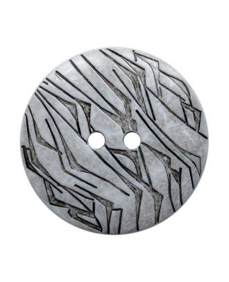 polyamide button round shape with black lacquer and 2 holes - Size: 28mm - Color: weiß - Art.No.: 370928