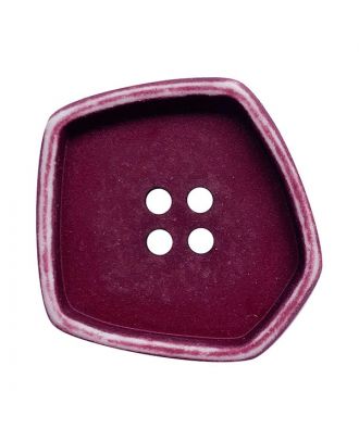 polyamide button square-shaped "vintage look" with 4 holes - Size: 25mm - Color: brombeer - Art.No.: 372015