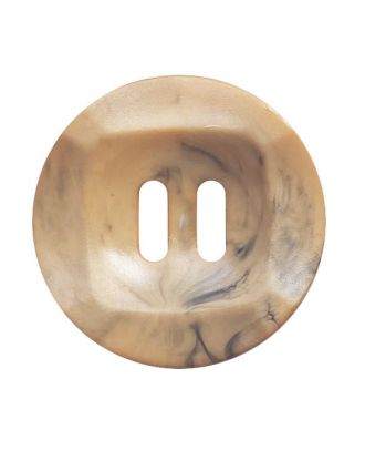 polyamide button round shape marbled with 2 holes - Size: 25mm - Color: beige - Art.No.: 372022