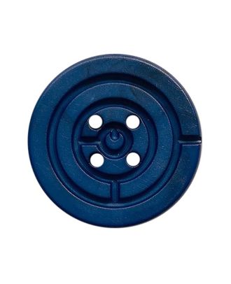 polyamide button round shape marbled with 2 holes - Size: 28mm - Color: blau - Art.No.: 384003