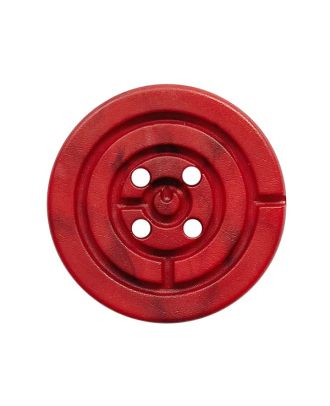 polyamide button round shape marbled with 2 holes - Size: 28mm - Color: rot - Art.No.: 384007