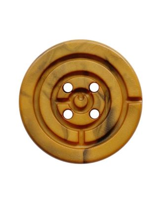 polyamide button round shape marbled with 2 holes - Size: 28mm - Color: gelb - Art.No.: 384009
