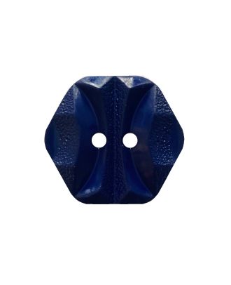 polyamide button hexagonal with 2 holes - Size: 18mm - Color: dunkelblau - Art.No.: 315003