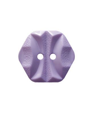 polyamide button hexagonal with 2 holes - Size: 23mm - Color: lila - Art.No.: 345011