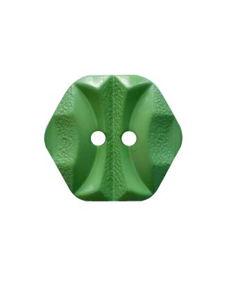 polyamide button hexagonal with 2 holes - Size: 23mm - Color: grün - Art.No.: 345012