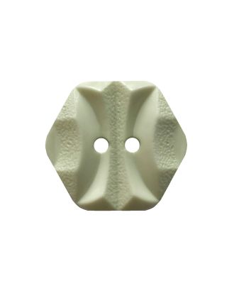 polyamide button hexagonal with 2 holes - Size: 23mm - Color: hellgrün - Art.No.: 345013