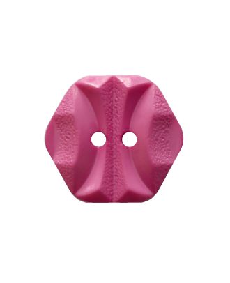 polyamide button hexagonal with 2 holes - Size: 23mm - Color: pink - Art.No.: 345014