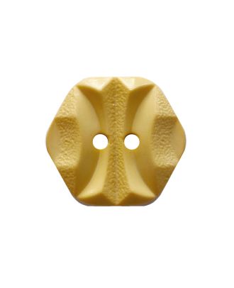 polyamide button hexagonal with 2 holes - Size: 23mm - Color: gelb - Art.No.: 345015