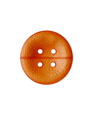 polyamide button round shape with matt,finely structured surface and 4 holes - Size: 25mm - Color: orange - Art.No.: 375009