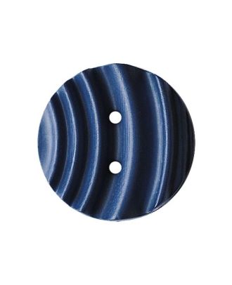 polyamide button round shape with matt, wavy surface and 2 holes - Size: 25mm - Color: blau - Art.No.: 376004