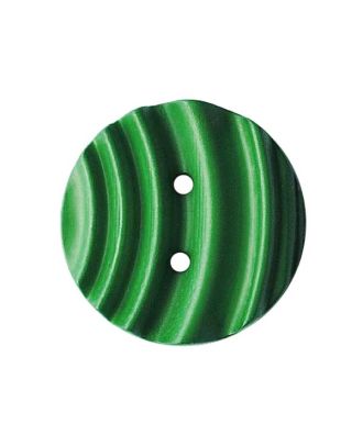 polyamide button round shape with matt, wavy surface and 2 holes - Size: 25mm - Color: grün - Art.No.: 376006