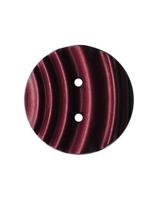 polyamide button round shape with matt, wavy surface and 2 holes - Size: 25mm - Color: weinrot - Art.No.: 376009