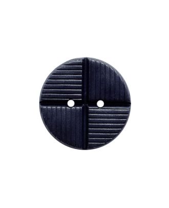 polyamide button round shape with structure on the surface and 2 holes - Size: 23mm - Color: dark blue - Art.No.: 343120