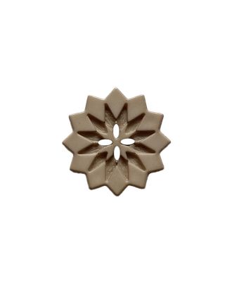 polyamide button star-shaped with 2 holes - Size: 18mm - Color: beige - Art.No.: 314119