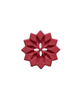 polyamide button star-shaped with 2 holes - Size: 18mm - Color: red - Art.No.: 314125