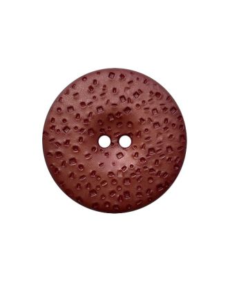 polyamide button round shape structured surface with 2 holes - Size: 28mm - Color: brown - Art.No.: 385106