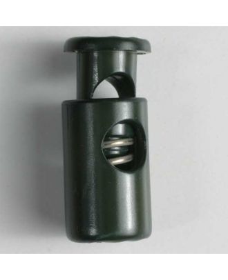 cord stopper with spring - Size: 23mm - Color: dark green - Art.No. 260610