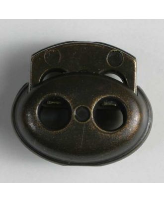 Cord stopper - Size: 23mm - Color: antique brass - Art.No. 330567