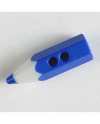 Pencil button - Size: 18mm - Color: blue - Art.No. 230719