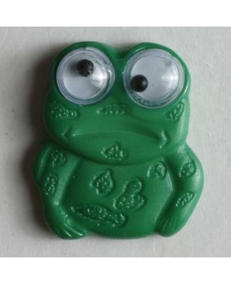 Frog button - Size: 20mm - Color: green - Art.No. 280257
