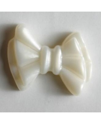 bow tie button - Size: 20mm - Color: white - Art.No. 250911