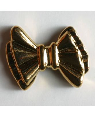 bow tie button, metallized plastic - Size: 20mm - Color: gold - Art.No. 280638