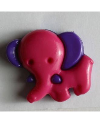 Elephant button - Size: 20mm - Color: red - Art.No. 231221