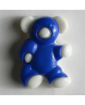 Bear button - Size: 18mm - Color: blue - Art.No. 231006