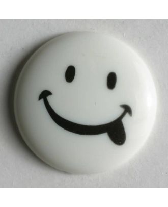 Smily button - Size: 15mm - Color: white - Art.No. 211078