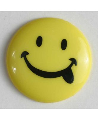 Smily button - Size: 18mm - Color: yellow - Art.No. 221088