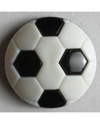 Football button - Size: 13mm - Color: black - Art.No. 231057