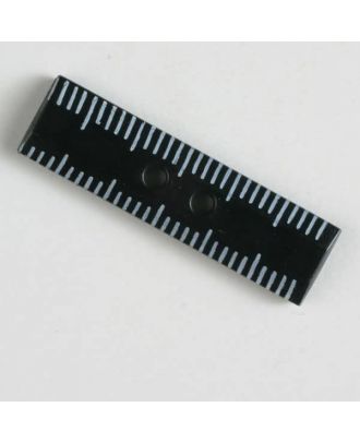 Ruler button - Size: 30mm - Color: black - Art.No. 231063
