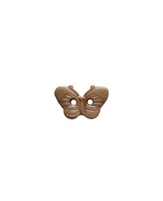children button shape of a butterfly with 2 holes - Size: 15mm - Color: brown - Art.No.: 281308