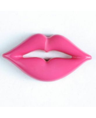 novelty button lips with shank - Size: 30mm - Color: pink - Art.No. 320567
