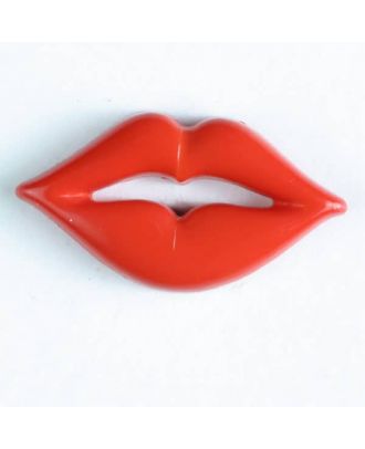 novelty button lips with shank - Size: 30mm - Color: red - Art.No. 320095