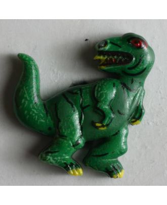 Dinosaur button - Size: 20mm - Color: green - Art.No. 250992
